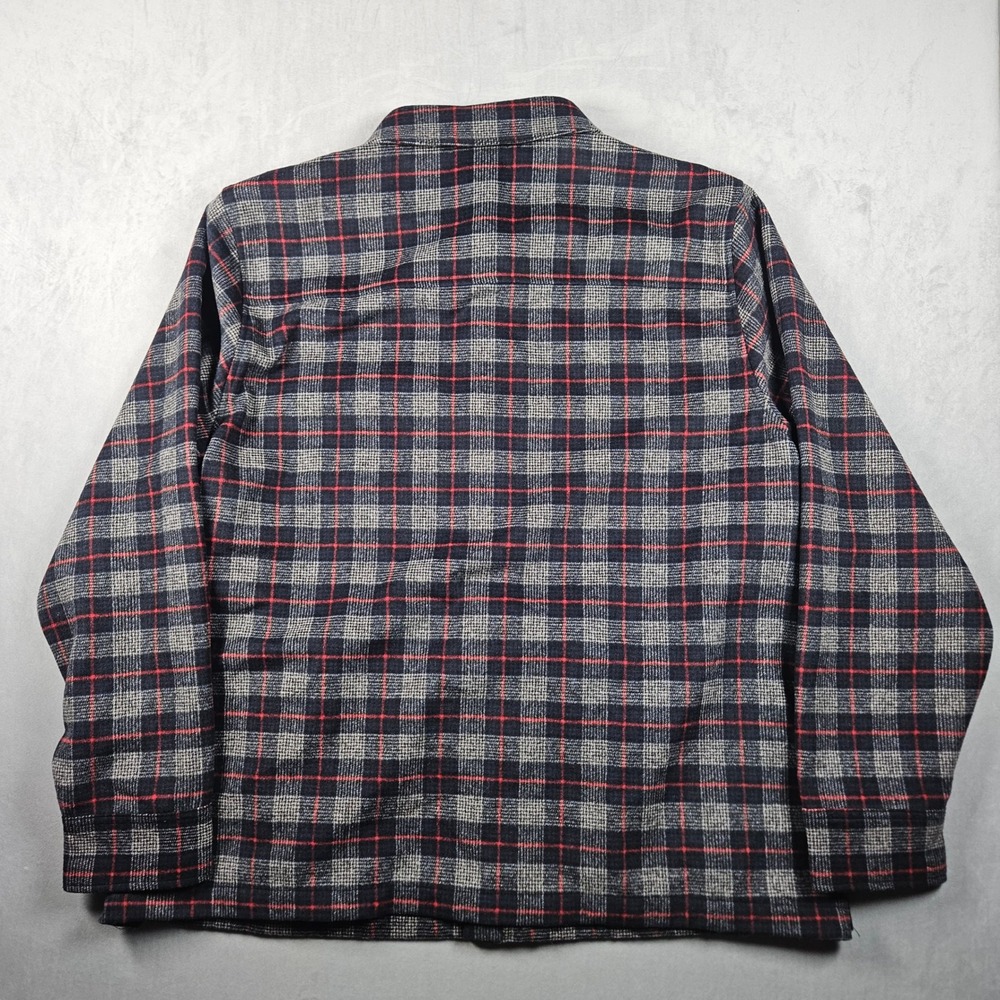 Kith Sheridan Shirt Jacket Mens XXL Navy Plaid Wool Blend FW2022 Button Up - Picture 2 of 10